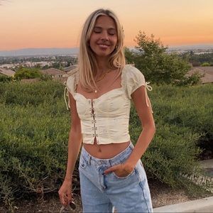 Princess Polly Allyson Ruffle Crop Top